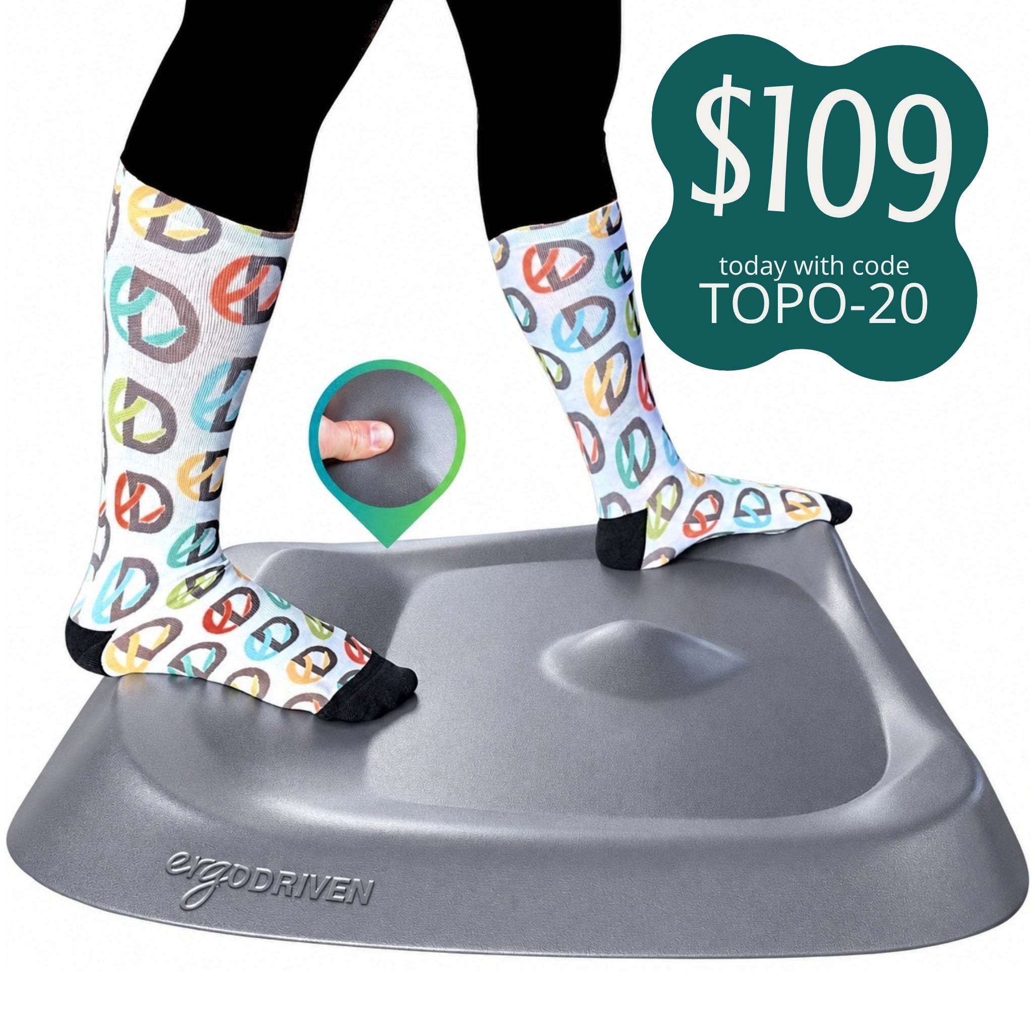 Topo Not-Flat Standing Desk Mat | The Anti-Fatigue Mat with