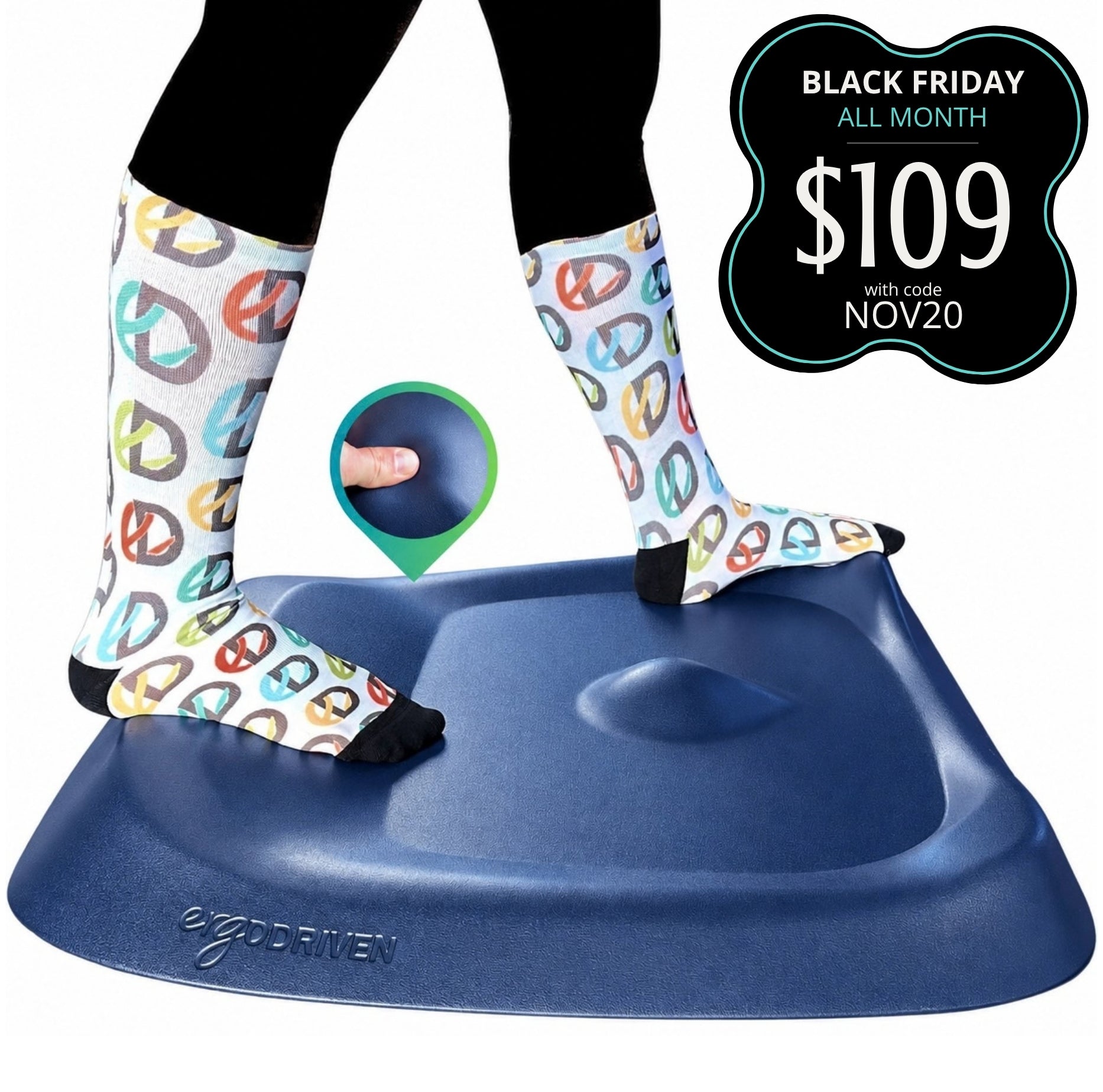 Topo Not-Flat Standing Desk Mat | The Anti-Fatigue Mat with Calculated Terrain