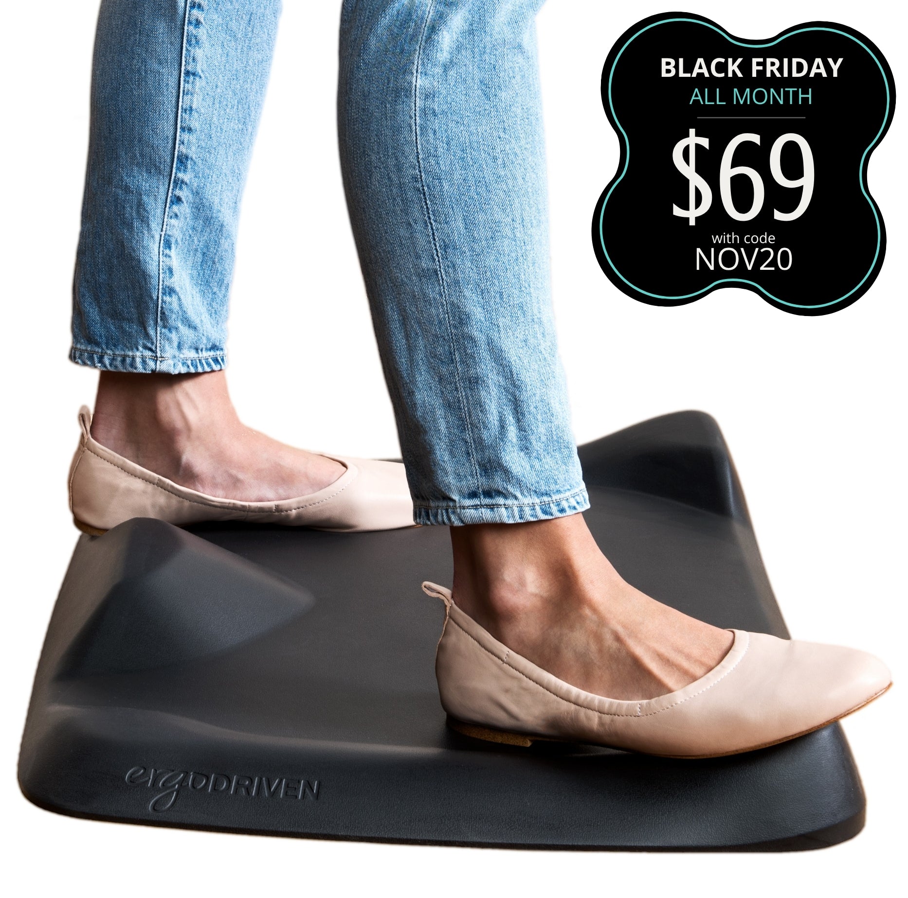 Topo Not-Flat Standing Desk Mat | The Anti-Fatigue Mat with Calculated Terrain