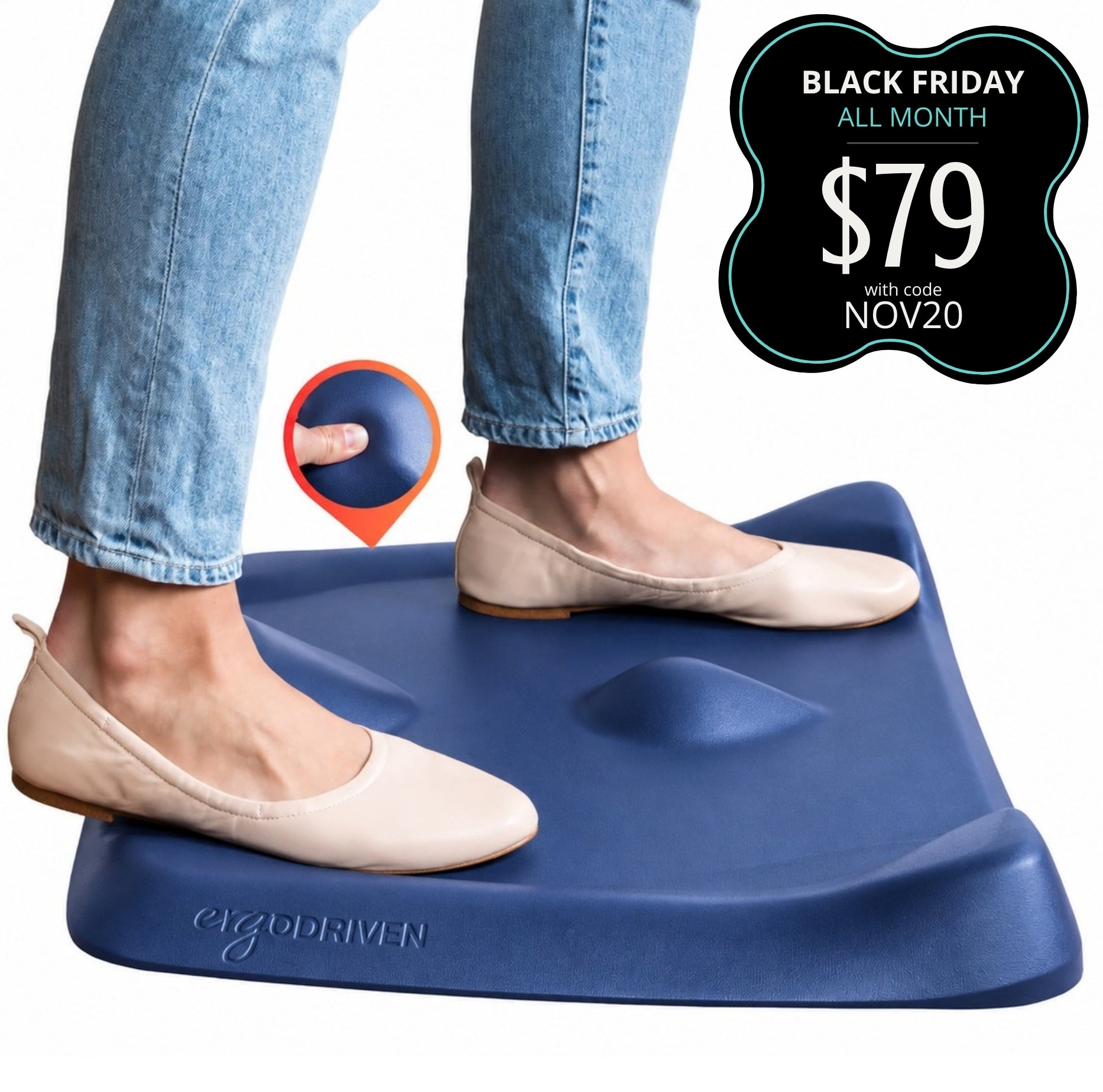 Topo Not-Flat Standing Desk Mat | The Anti-Fatigue Mat with Calculated Terrain