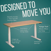 Tempo Automatic Standing Desk by Ergodriven