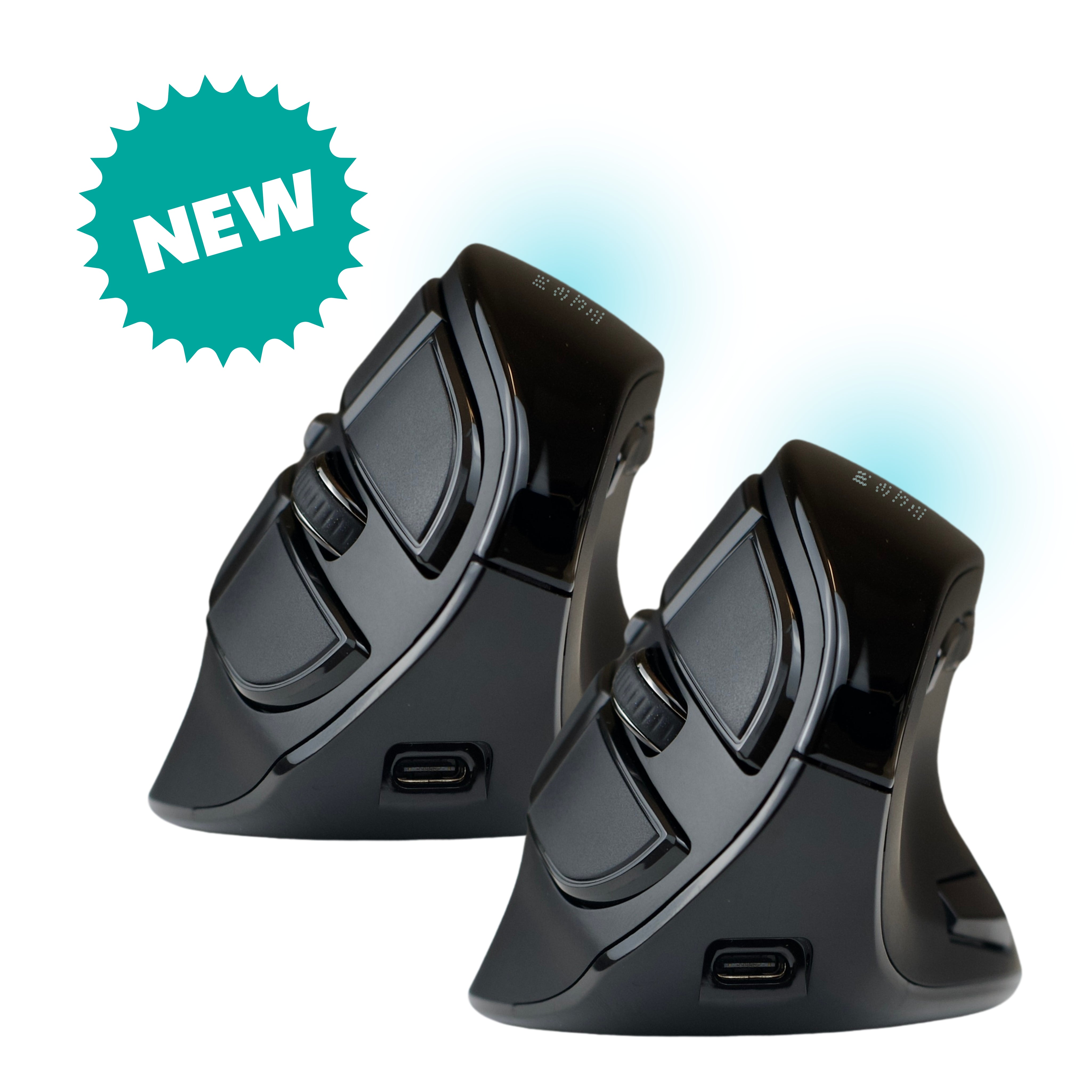 Om Ergonomic Mouse with Screen | Wireless Vertical Handshake Mouse