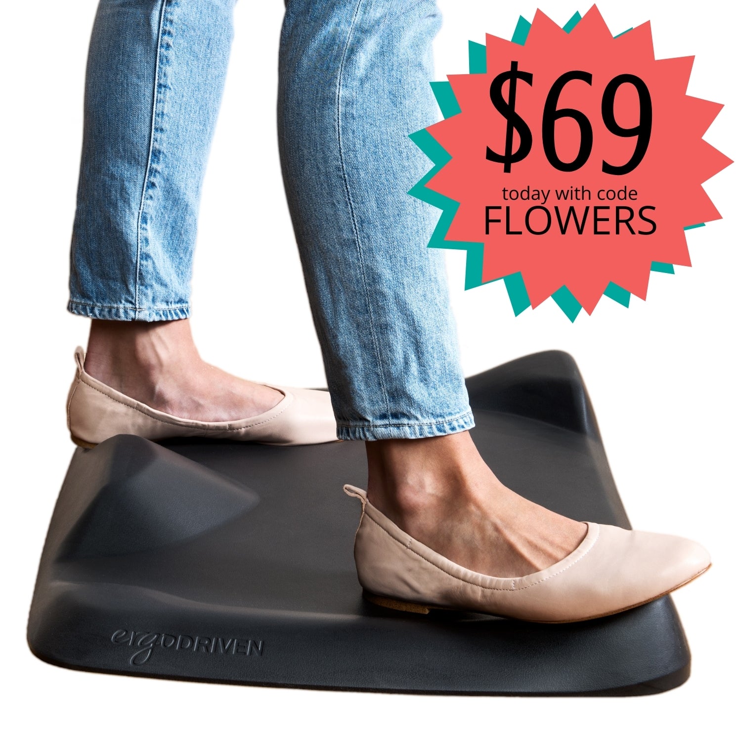 Topo | The Not-Flat Standing Desk Anti-Fatigue Mat with Calculated Terrain